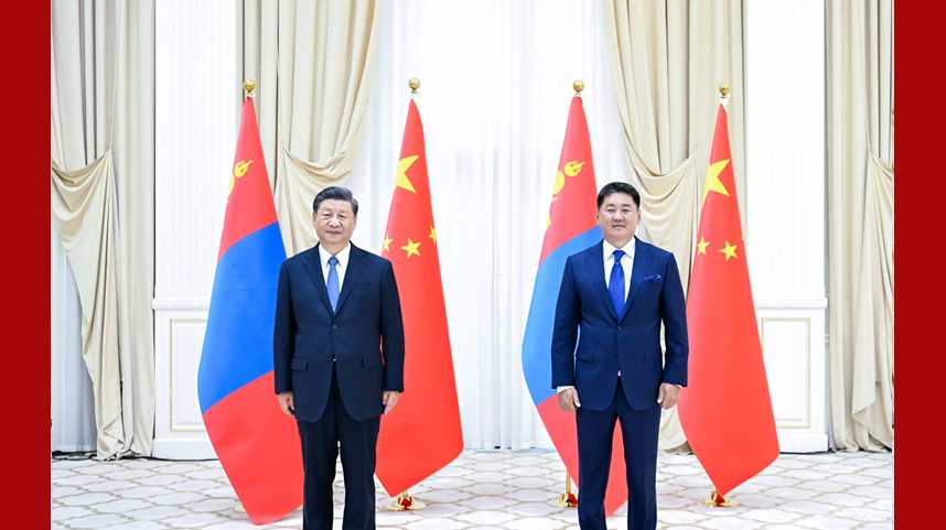 习近平会见蒙古国总统呼日勒苏赫