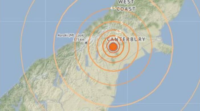 新西兰南岛发生6.2级地震