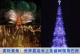 美轮美奂！世界最高水上圣诞树现身巴西