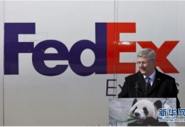 中国大熊猫抵达加拿大 总理夫妇亲迎