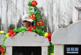 清明节前祭扫忙 环保“花祭”成亮点