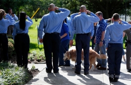 9/11事件最后一只搜救犬被安乐死警员列队敬礼