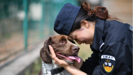 昆明铁路警方的训犬警花