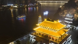 广西柳州：柳江夜景美