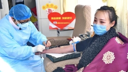 西藏：无偿献血捧爱心