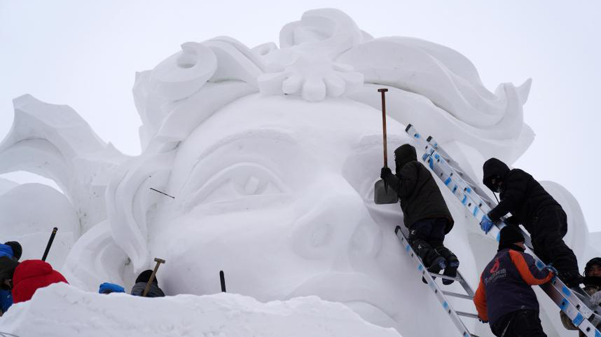 太阳岛“雪博会”建设忙