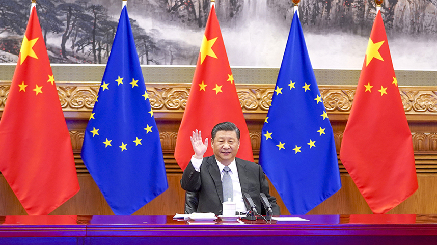 习近平同德国、法国、欧盟领导人举行视频会晤