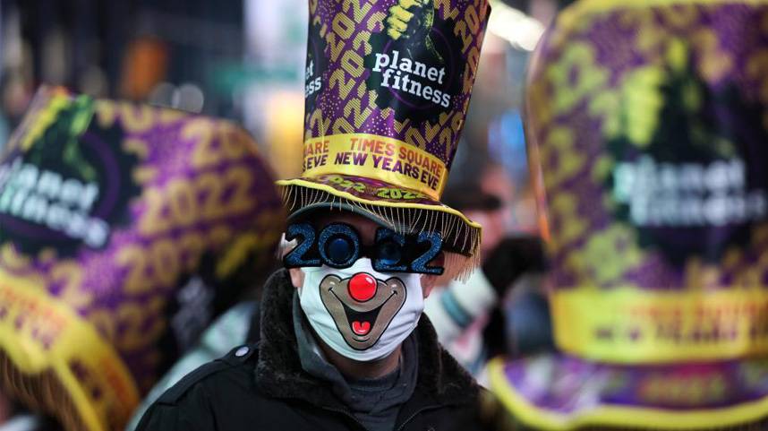 美国纽约：疫情下的跨年庆典