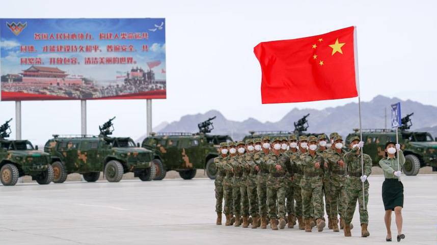“国际军事比赛－2022”中国库尔勒赛区比赛开幕