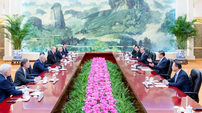 习近平会见美国国会参议院多数党领袖舒默一行