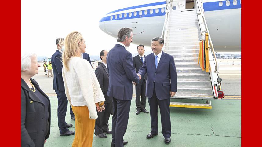 习近平抵达旧金山举行中美元首会晤 同时出席亚太经合组织第三十次领导人非正式会议