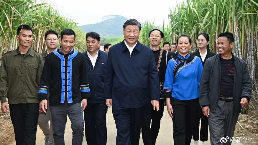 习近平在广西来宾市考察调研