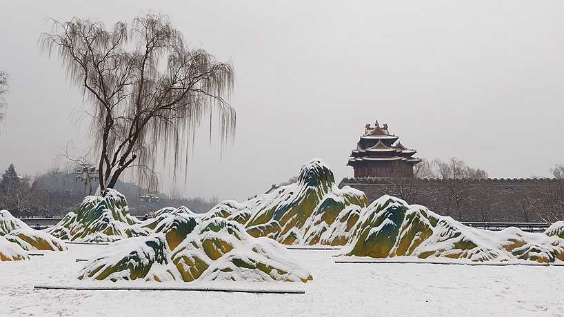 雪落京城美景如画