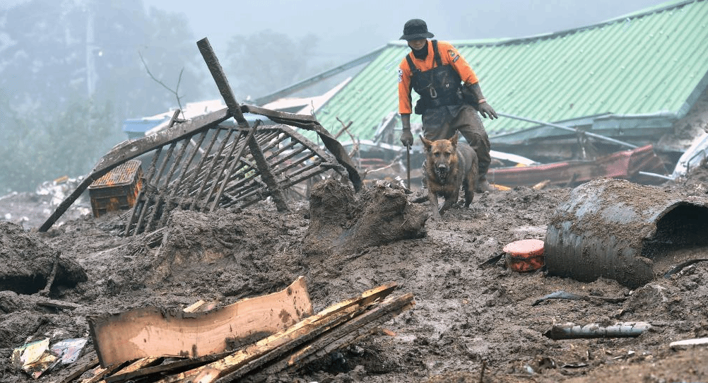 韩国强降雨死亡人数升至33人