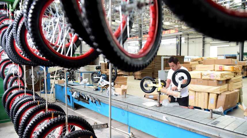 安徽五河：自行车外贸订单生产忙