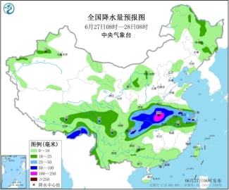 今明我国强降雨达鼎盛 豫鄂局地有特大暴雨