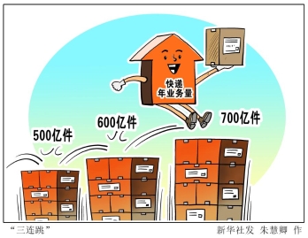 快递实现“三连跳”年业务量已突破700亿件