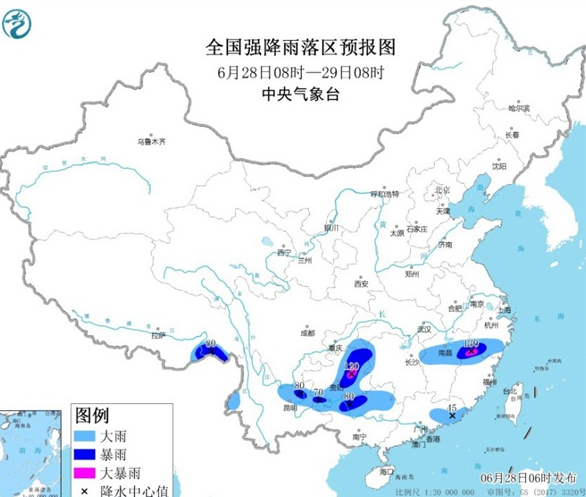 暴雨黄色预警：10省区市部分地区将现大到暴雨