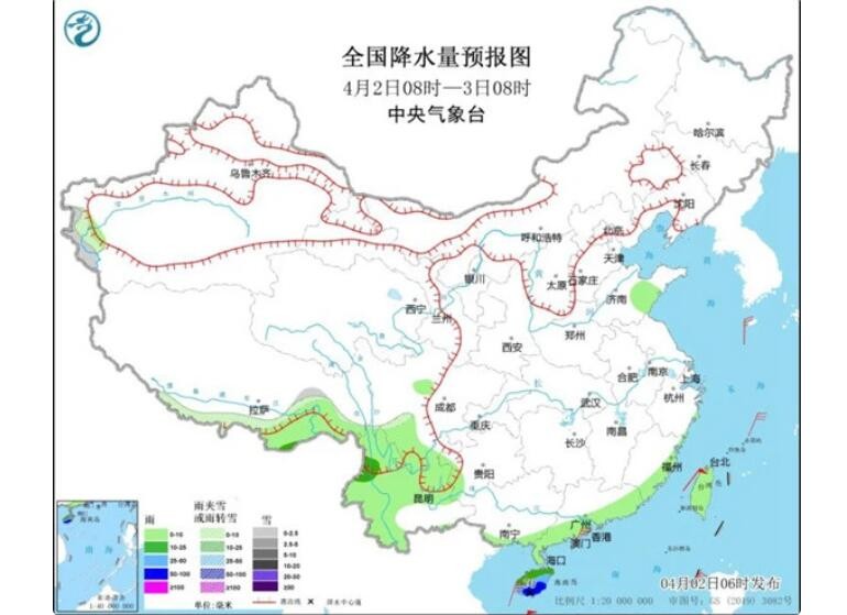 全国大部雨水范围缩减 清明假期气温上升