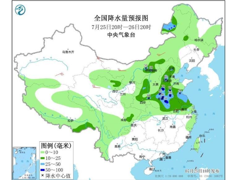 黄色预警：京津冀等超10省区市部分地区有短时强降水
