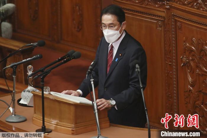 2021年12月6日,日本首相岸田文雄在特别国会会议上发表施政演说。 点击进入下一页