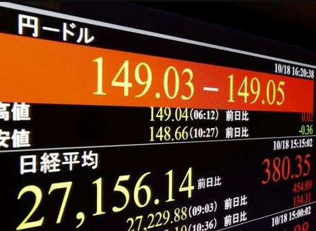 日媒：日元兑美元汇率跌破149 创32年来新低