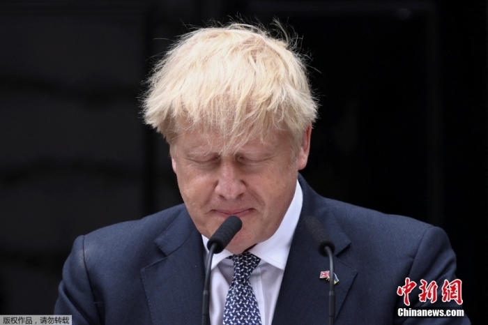 资料图:英国前首相约翰逊。 资料图:英国前首相约翰逊。