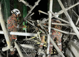 马来西亚槟城一建筑工地坍塌 已致3人遇难2人重伤