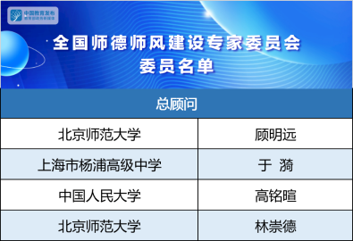 教育部成立了全国师德师风建设专家委员会