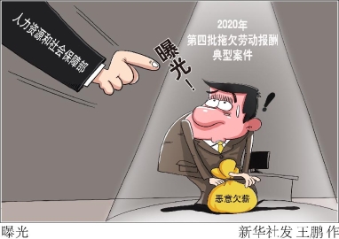 恶意欠薪者，曝光！人社部公布一批典型案件