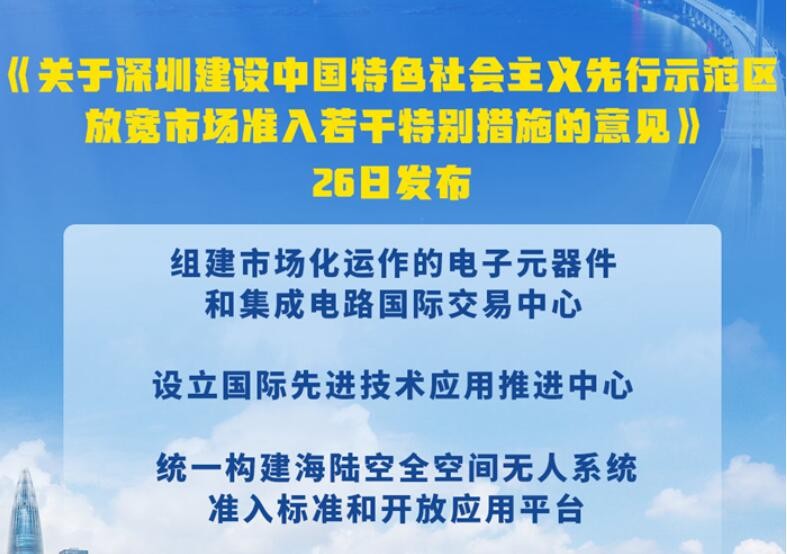 六大领域24条 深圳放宽市场准入特别措施发布