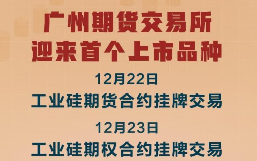 广期所迎来首个上市品种 工业硅期货上市交易