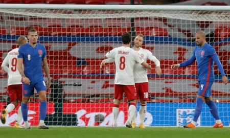 欧国联-前热刺核心点杀 英格兰主场负丹麦