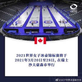 2021冰壶世锦赛时间确定 决定北京冬奥资格