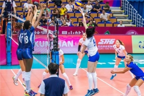 女排大奖赛-意大利3-2险胜俄罗斯 获昆山站第三