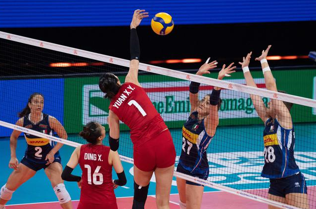 朱婷休战中国女排3-0意大利 世联赛夺四连胜