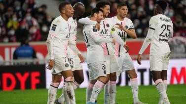 法甲-梅西传射姆巴佩世界波 巴黎5-1横扫里尔