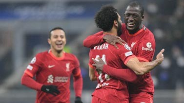 欧冠-萨拉赫+菲尔米诺进球 利物浦2-0客胜国米
