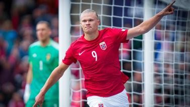 欧国联-哈兰德双响索尔洛特造2球 挪威3-2瑞典