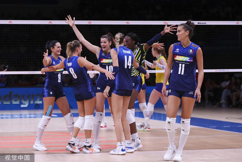 [图]世界女排联赛-意大利横扫巴西首次夺冠