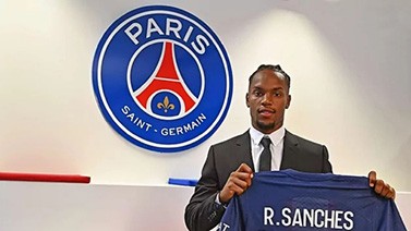 巴黎官方宣布签下桑谢斯 转会费1500万欧签约5年