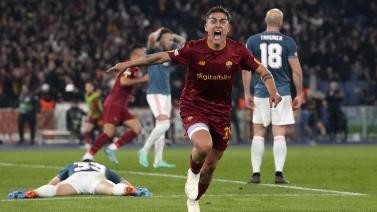 欧联杯-迪巴拉救主佩莱格里尼传射 罗马4-2晋级