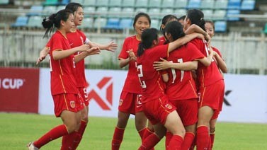 U20女足亚洲杯预选赛：中国队1:0击败中国台北队