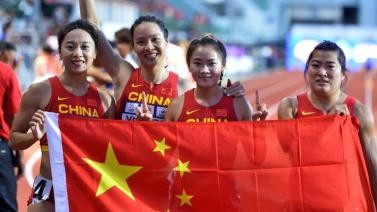 田径亚锦赛首日：中国队收获女子4×100米接力金牌