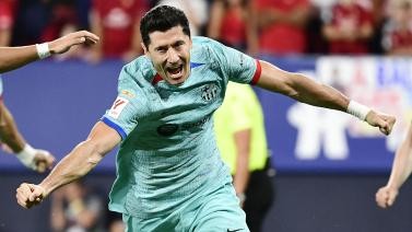 西甲-莱万点球绝杀孔德破门 巴萨2-1奥萨苏纳