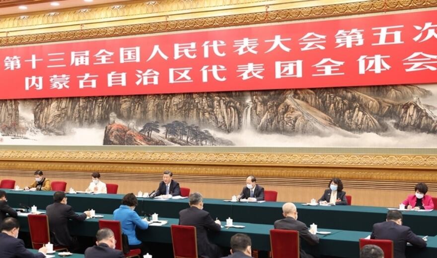 习近平参加内蒙古代表团审议
