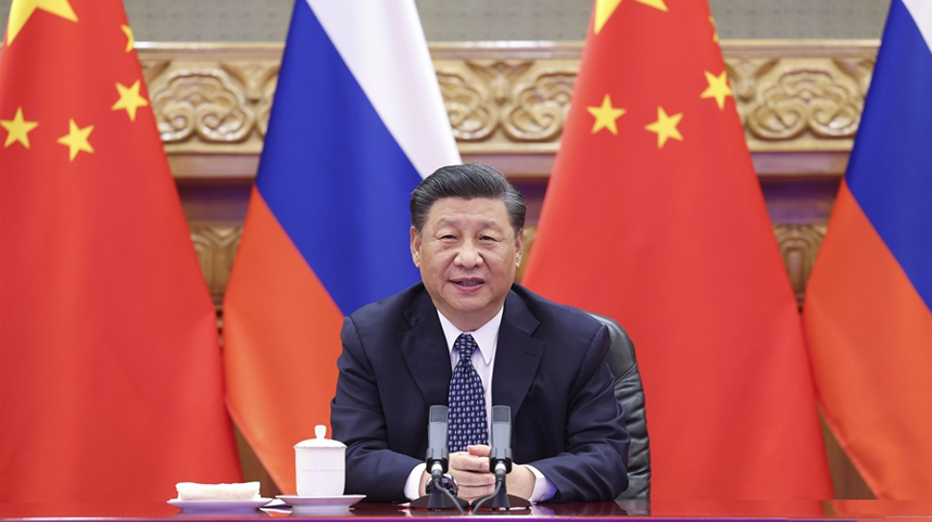 习近平同俄罗斯总统普京共同见证中俄核能合作项目开工仪式