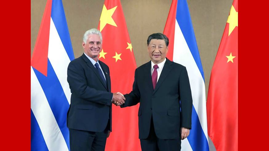 习近平会见古巴国家主席迪亚斯-卡内尔