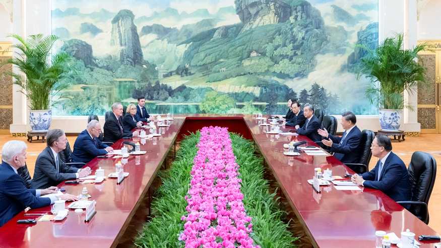 习近平会见美国国会参议院多数党领袖舒默一行
