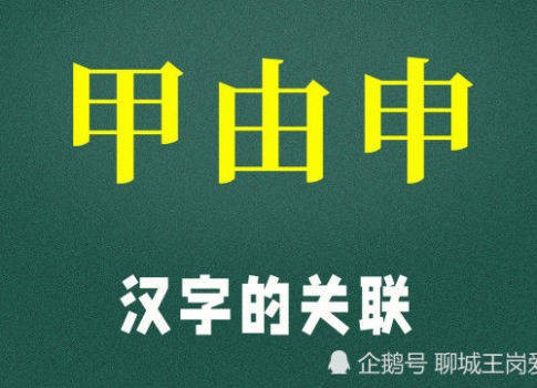 你知道汉字“甲由申”这三个之间有什么联系吗